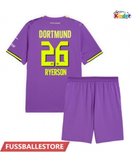 Günstige Borussia Dortmund Julian Ryerson #26 3rd trikot Kinder 2026-27 Kurzarm (+ Kurze Hosen)